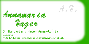 annamaria hager business card